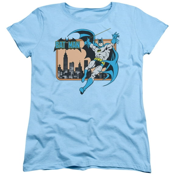 DC Comics Batman In The City S/S Women's T-Shirt Light Blue