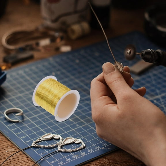 WHAMVOX 1 Roll Jewelry Beading Wire DIY Craft Making Copper Wire Bracelet Beading String