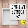 thumbnail image 2 of Zomyto 5"x5" Nursery Decor Wooden Box Sign,Nursery Newborn Baby Boys Bedroom Desk Decor,Long Live Boyhood, 2 of 5