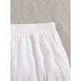 thumbnail image 4 of Women's Ruffle Hem Midi Skirt High Waist A Line Swing Solid Skirts, 4 of 4
