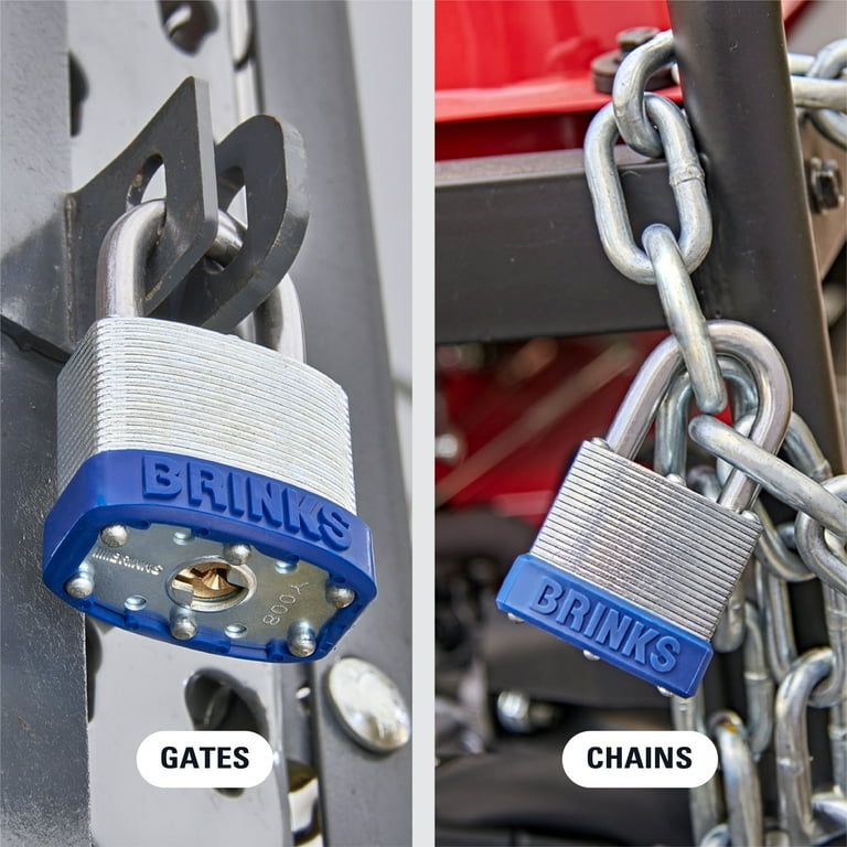 Brinks Laminated Steel 44mm Keyed Padlock with 1 1/8in Shackle