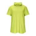 thumbnail image 5 of Olyvenn Women's Sun Protection Neck Gaiter Tops UPF 50+ Short Sleeve Fishing Hiking Shirts Face Cover Blouse Green L, 5 of 7