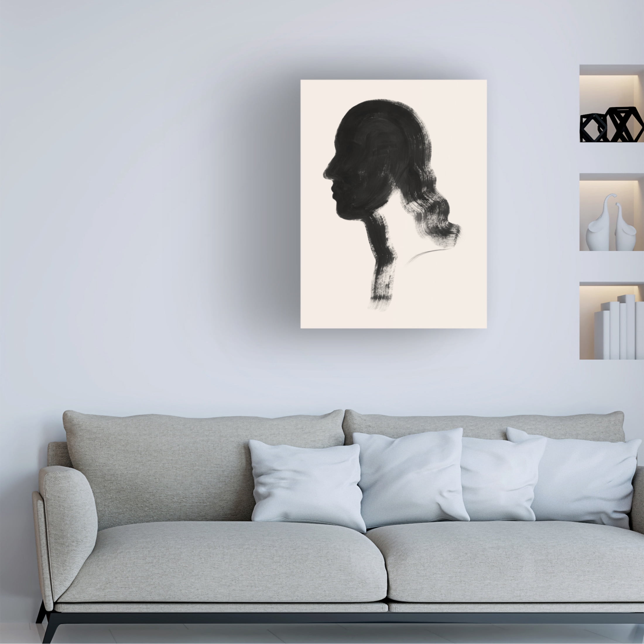 Trademark Fine Art Grace Popp Brushstroke Cameo IV Canvas Wall Art