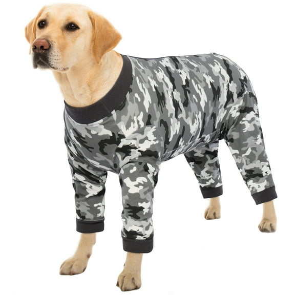 Kuoser Dog Recovery Suit Long Sleeve Dog Onesie after Surgery, Camouflage, XL