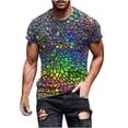 thumbnail image 4 of LSLJS T-Shirt à Manches Courtes Col Rond pour Hommes Haut Athlétique Décontracté Imprimé Géométrique T-Shirt Graphique Tee Extérieur Quotidien Vacances Printemps Automne Vêtements, Cadeaux pour Hommes, 4 of 6