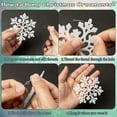 thumbnail image 3 of GuassLee 36Pcs White and Silver Plastic Glitter Hanging Snow Flakes for Christmas Tree Decorations Winter Wonderland Frozen Birthday Party Holiday Home Decor, 3 of 8