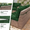 thumbnail image 3 of Pakunoda 8Pcs Cushion Covers for Outdoor Furniture, Waterproof Patio Cushion Covers Replacement Slipcovers with Zipper, Washable Reusable Outdoor Cushion Covers Green, Covers Only, 3 of 7
