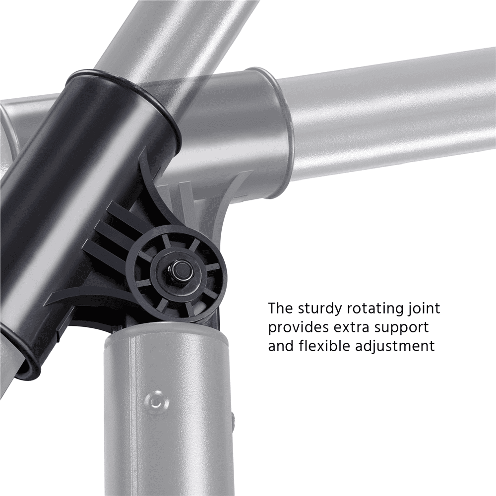 Renwick 10Ft Outdoor Patio Offset Umbrella with Crank & Cross Base, Black