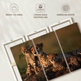 thumbnail image 6 of Elephant Stock Safari Cheetah Family Wall Art - Horizontal Multi Panel Canvas - Living Room Wall Decor - Animal Multi Panel - Green And Brown Decor - 33" x 20", 6 of 8
