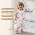 thumbnail image 4 of Toddler Sleep Sack with feet 2T-3T, 0.5 TOG Lightweight Summer 100% Cotton Breathable Wearable Blanket with Legs, 3 Pack, 2-Way Zipper, 4 of 6
