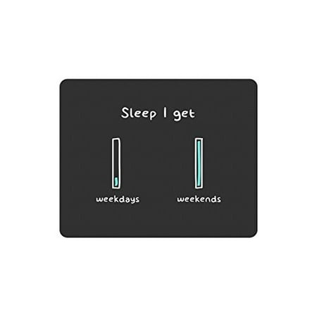 POPCreation How Much Sleep I Get Depending on Weekdays And Weekends Mouse Pad Gaming Mousepad 9.84