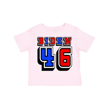

Inktastic Biden 46 Voting 2020 Red White Blue Gift Toddler Boy or Toddler Girl T-Shirt