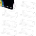 thumbnail image 1 of WTTUOAM 8 Pack Vinyl Record Wall Mount, Acrylic Album Record Shelf, Vinyl Record Display Holder Stand Racks Storage for LP, CD, Card Collection, Magazine in Office, Home, 1 of 6