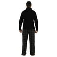 thumbnail image 3 of Mens Pajama Long Sleeve Top and Buffalo Plaid Pants Loungewear, Black, Size: Small, 3 of 7
