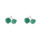 thumbnail image 2 of Jumpingount Pendientes con forma de flor de 2 piezas para mujer, joyería de rosa de estilo coreano, pendientes para niñas, plateada para fiesta Azul 2Conjunto, 2 of 6