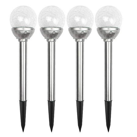 

JULYING Solar Lights Outdoor 4 Pack Solar LED Globe Powered Garden Lights for Yards and Patio Walkway Landscape In-Ground Lights