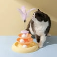 thumbnail image 6 of 3-Layer Cat Track Toy with Feather - PP Material, Interactive Roller for Indoor Cats' Exercise and Fun, 6 of 6