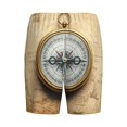 thumbnail image 7 of Daiia Magnetic Old Compass On World Map Mens Woven Stretch Pajama Short,Short Pajama Pants-XX-Large, 7 of 7