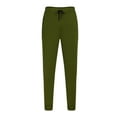 thumbnail image 3 of WREESH Men's Sweatpants Fashion Drawstring Elastic Waist Multi-Pocket Casual Length Pants Olive Green, 3 of 7