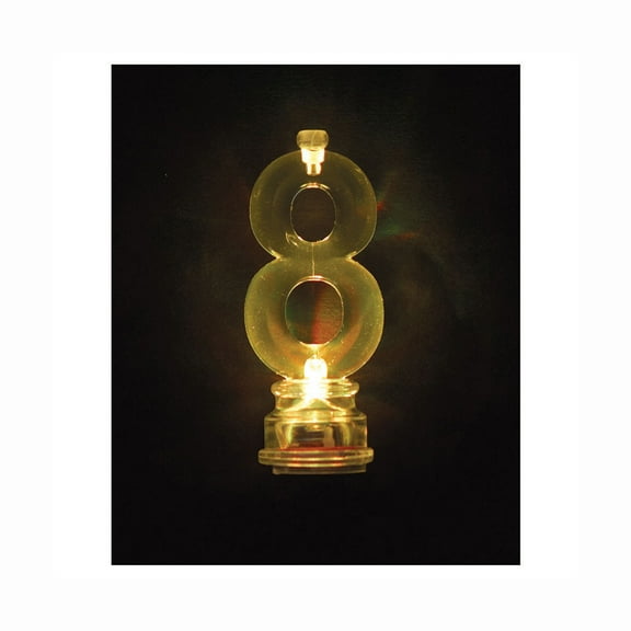Multicolor Number 8 Flashing Birthday Candle Holder and Candles Set, 5 Pieces, by Way To Celebrate