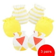 thumbnail image 6 of Eosunjian 3Pairs/Set Breathable Adjustable Newborn Baby Cotton Mittens Anti Scratch Gloves, 6 of 13