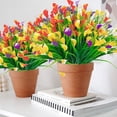 thumbnail image 4 of Morttic 18 Pcs Calla Lily Artificial Flowers Plants Indoor Outdoor Decorations,UV Resistant Faux Fake Plants Plastic Spring Flower Outside Hanging Planter Home Kitchen Garden Porch (Mixed), 4 of 8
