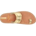 thumbnail image 2 of Sam Edelman Margit Amber Gold Toe Ring Strappy Slip On Flat Slides Sandals (Amber Gold, 7), 2 of 5