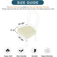 thumbnail image 4 of Chair Covers-Waterproof Fabric Seat Covers for Dining Room 20"D x 20"W x 3"H（4 PCS-Rear-Covered, Taupe）, 4 of 7