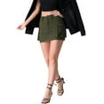 thumbnail image 4 of INSPIRE CHIC Women's Denim Skirts Stretch Pockets Button Bodycon Mini Jean Skort, 4 of 5