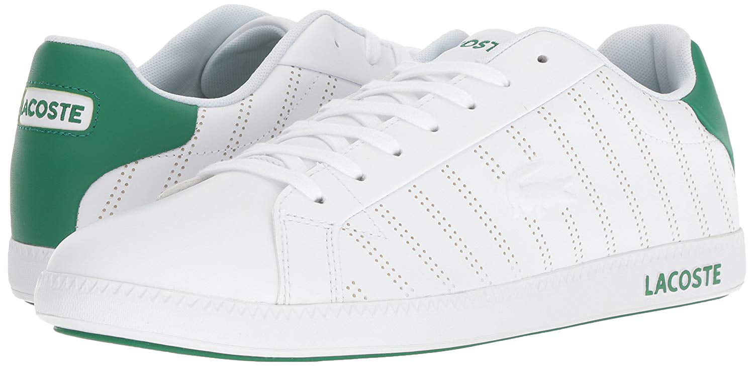 lacoste white green shoes
