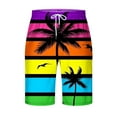 thumbnail image 4 of AIEOTT Mens Palm Tree Shorts Summer Beach Shorts Lightweight Elastic Waist Shorts Casual Shorts Athletic Shorts with Pockets, 4 of 4