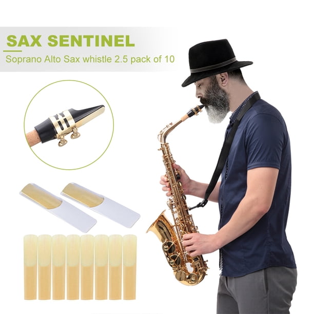 10 Uds cañas de saxofón alto fuerza 2,5 caña de instrumento de saxofón plano para principiantes