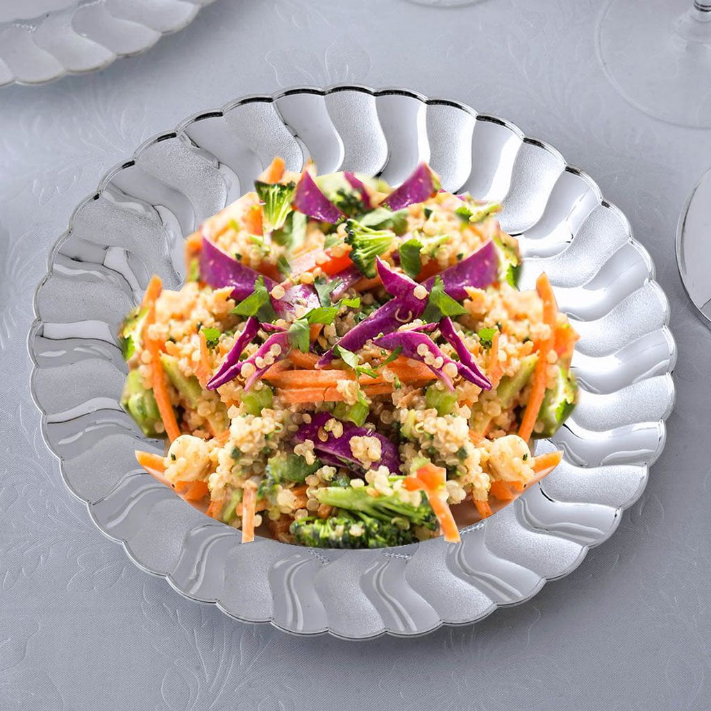 Efavormart Flaired Round Bpa Free Disposable Plastic Plate Dinner