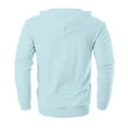 thumbnail image 5 of QHRMKOG Mens Sweatshirt Zipper Long Sleeve Big and Tall Hoodies Winter Lightweight Fashion Cotton Drawstring Oversize Sweater Casual with Pocket Jackets Light Blue 3XL-Large, 5 of 8