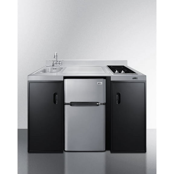54" Wide All-In-One Kitchenette, ADA Counter Height, Left Side