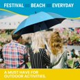 thumbnail image 2 of Mister Breeze Sun Umbrella with Built in Fan and Mister System. Perfect for Festivals, Amusement Parks, Sporting Events or anywhere you want to Keep your Cool - Rainbow, 2 of 4