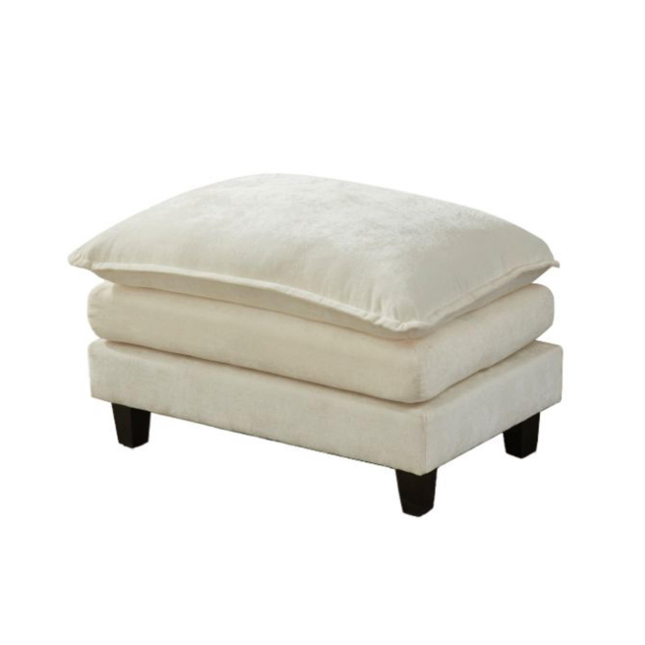 Vinform Ottoman Footstool with Thick Cushion for Sofa & Accent Chair, Beige