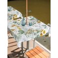 thumbnail image 6 of Sage Green Eucalyptus Outdoor Tablecloth with Umbrella Hole, Spring Floral Botanical Farmhouse Spillproof Waterproof Outdoor Table Cover, Patio Tablecloths for Party/Garden/Picnic, Square 54"x54", 6 of 9