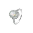 thumbnail image 2 of APIPEE S925 Sterling Silver Opal Decorated Ring, 2025 New Style Fashion Accessories for Women , Trendy All-match & Exquisite Engagement Ring for Birthday Gift, 2 of 8