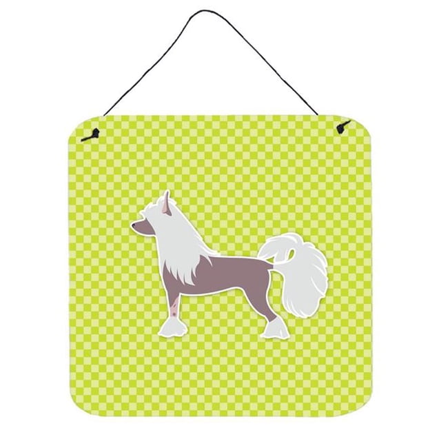 Chinese Crested Checkerboard Green Wall or Door Hanging Prints