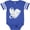 Football Blue and White, variant on Lung Cancer Awareness White Ribbon Around Heart Boys or Girls Baby Bodysuit