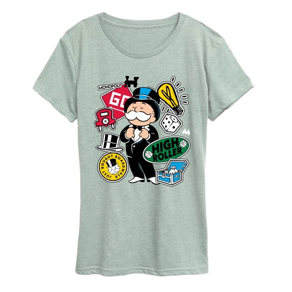 Monopoly - Icon Stickers Women's Short Sleeve Graphic T-Shirt