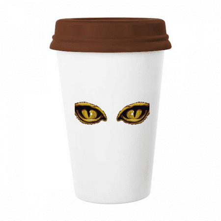 

Cartoon Animal Cat Eye Decoration Mug Coffee Drinking Glass Pottery Cerac Cup Lid