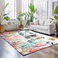 thumbnail image 3 of Large Area Rugs 5'x8', Seahorse Coastal Carpet Runner Indoor Outdoor Rugs Home Decor Aesthetic, Nautical Ocean Summer Beach Coral Shell Sea Non Slip Mats Washable Accent Rug for Living Room Bedroom, 3 of 8