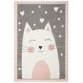 thumbnail image 2 of SAFAVIEH Carousel Kids Emelly Happy Cat Area Rug, Pink/Gray, 5'3" x 7'6", 2 of 10