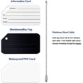 thumbnail image 3 of Etiquetas de equipaje de aluminio para dispositivos de reconocimiento de viajes de equipaje de metal (5 en negro), 3 of 5