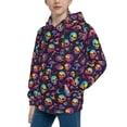 thumbnail image 2 of Uemuo Skull mushroom rainbow color Pattern Hooded Sweatshirt for Youth Pullover with Kangaroo Pocket Trendy youth sweatshirt Casual Hoodie for Boys and Girls-Large, 2 of 6