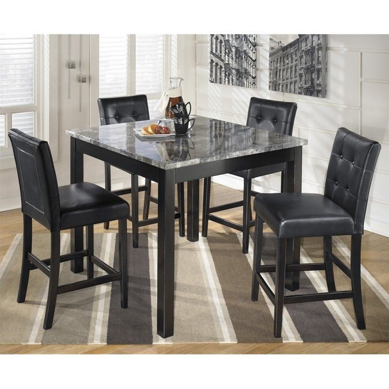 Ashley Furniture Maysville 5 Piece Square Counter Table Set In