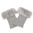 thumbnail image 1 of Funda para botas de lana tejida, cálida, con vuelta, para calcetines de piel sintética, para cubrir los pies de pierna corta, 1 of 5