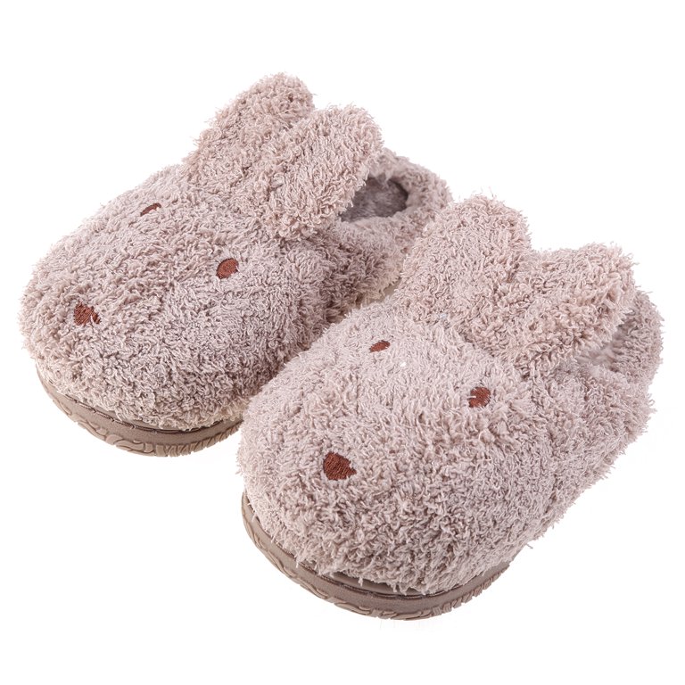 Cartoon Ears Bunny Slippers No Slip Home Warm Plush Slippers Autumn Winter Baby Kids Girl Slippers - Walmart.com